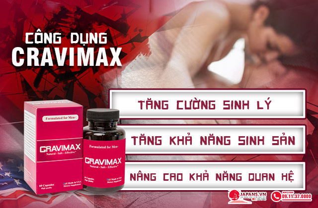 Cravimax – Giúp tăng kích thước cậu nhỏ nhanh chóng 11 Công dụng của Cravimax