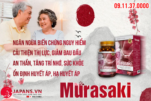Combo 05 hộp Murasaki - Giúp cải thiện huyết áp và tăng cường sức khỏe tim mạch 11 công dụng combo 5 murasaki