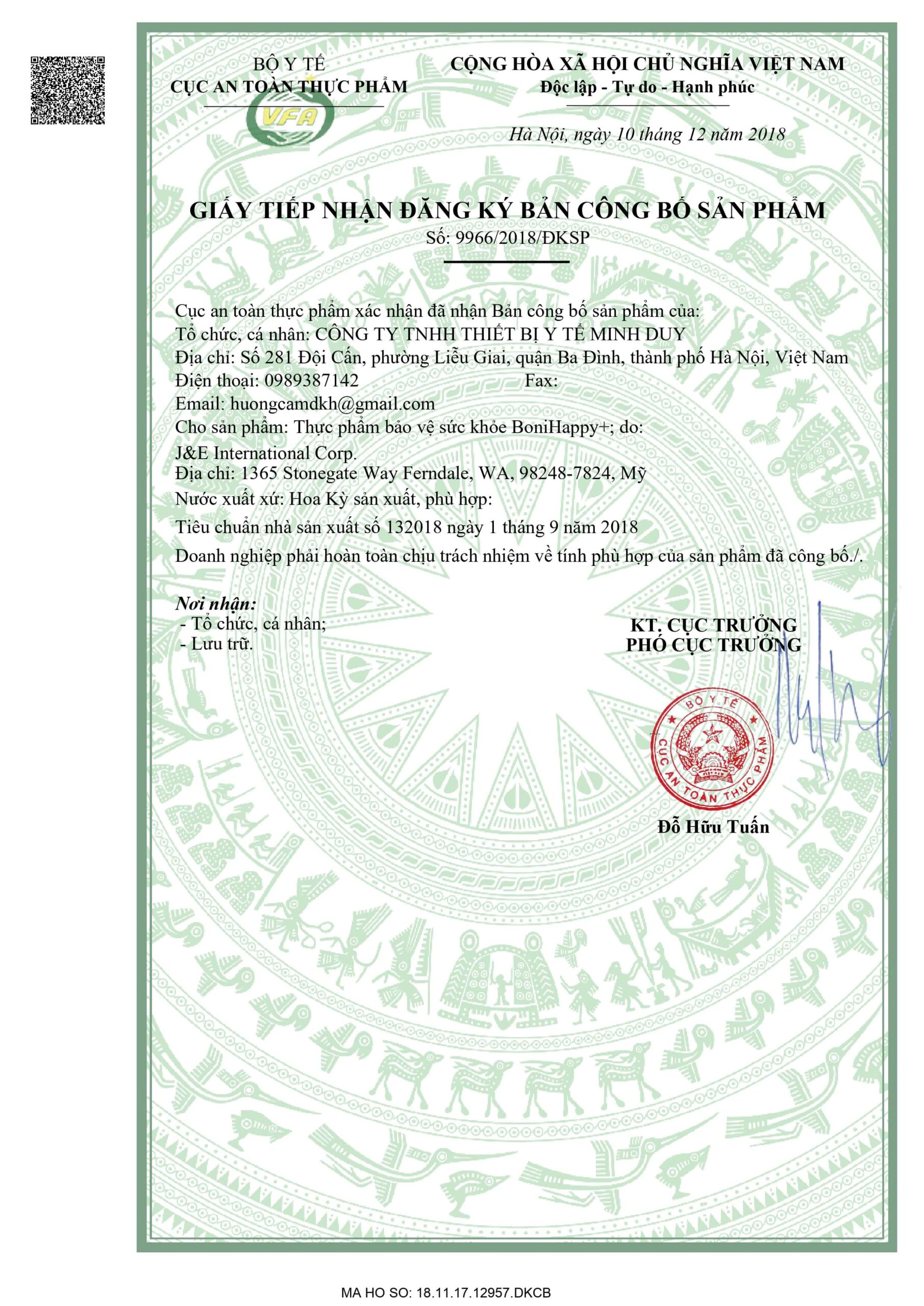 BoniHappy - Viên uống an thần bảo vệ giấc ngủ Việt 14 Chứng nhận BonyHappy