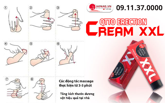 QTTO Penis Erection Cream XXL - Hỗ trợ tăng kích thước dương vật 12 cách dùng qtto penis erection cream xxl