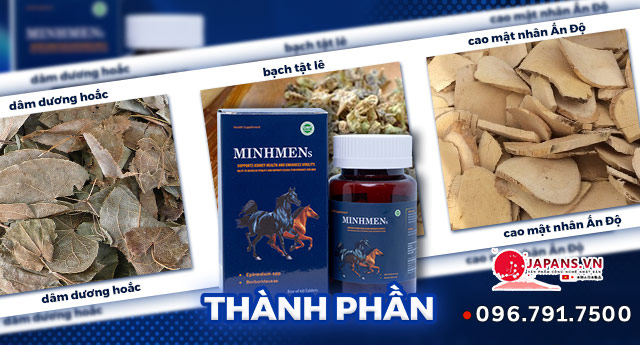 Thuốc Minhmen chính hãng giá 500k có tốt không? Mua ở đâu? 10 Thành phần của thuốc Minhmen