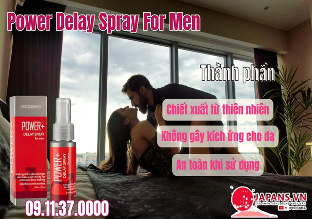 Power Delay Spray For Men – Chai xịt giúp chống xuất sớm đến từ Mỹ 9 thành phần sản phẩm power delay spray
