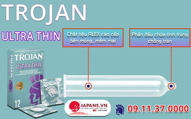 Bao cao su Trojan Ultra Condoms - 12 Pack siêu mỏng, mềm mại 9 ưu điểm trojan ultra condoms - 12 pack