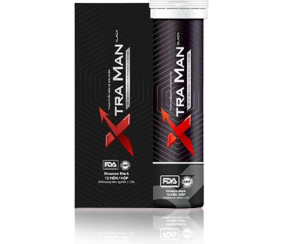 Xtraman Black - Viên sủi bồi bổ thận cường dương cho nam giới 13 xtraman black