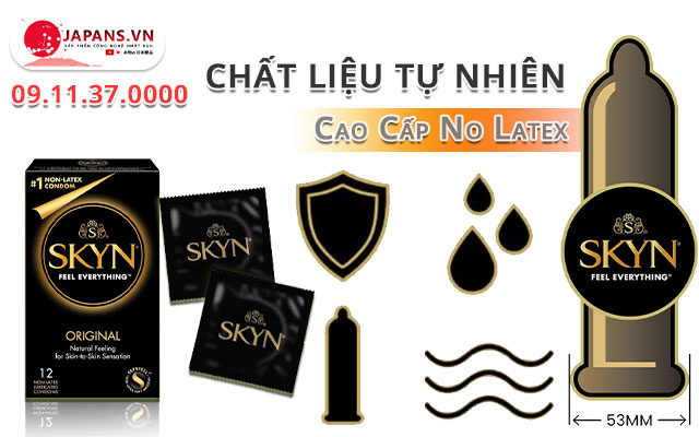 Bao cao su cao cấp Lifestyles Skyn - Bảo vệ tránh thai hiệu quả 9 thành phần lifestyles skyn