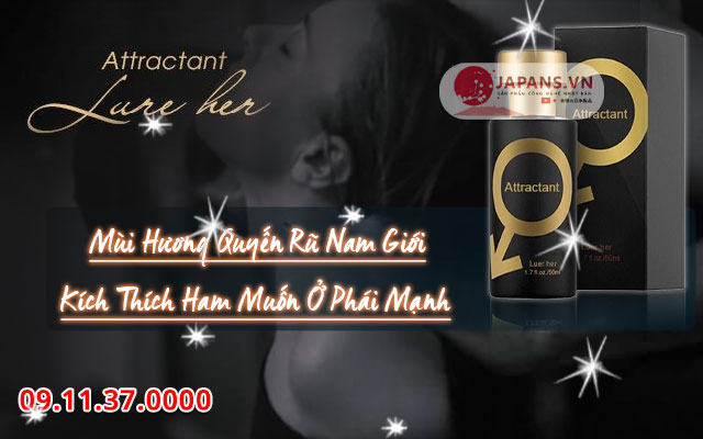 Attractant Luer Her - Nước hoa kích thích ham muốn mạnh mẽ ở nam giới 10 công dụng attractant luer her
