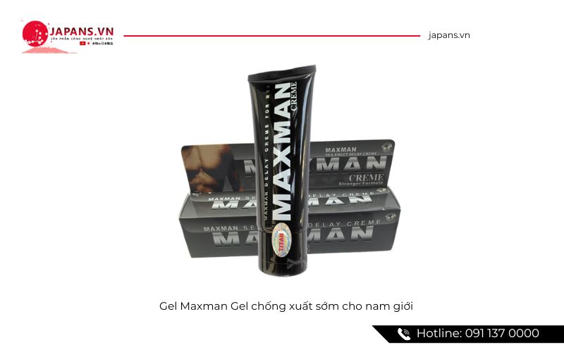 TOP 10+ GEL CHỐNG XUẤT SỚM NAM GIỚI AN TOÀN, TỰ TIN TRONG MỌI CUỘC YÊU, KÉO DÀI QUAN HỆ 13 Gel Maxman gel chong xuat som cho nam gioi