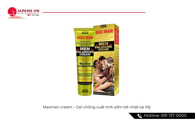 TOP 10+ GEL CHỐNG XUẤT SỚM NAM GIỚI AN TOÀN, TỰ TIN TRONG MỌI CUỘC YÊU, KÉO DÀI QUAN HỆ 19 Maxman cream Gel chong xuat tinh som tot nhat tai My