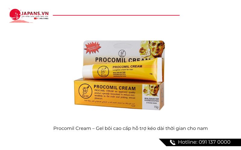 TOP 10+ GEL CHỐNG XUẤT SỚM NAM GIỚI AN TOÀN, TỰ TIN TRONG MỌI CUỘC YÊU, KÉO DÀI QUAN HỆ 16 Procomil Cream gel boi cao cap ho tro keo dai thoi gian cho nam