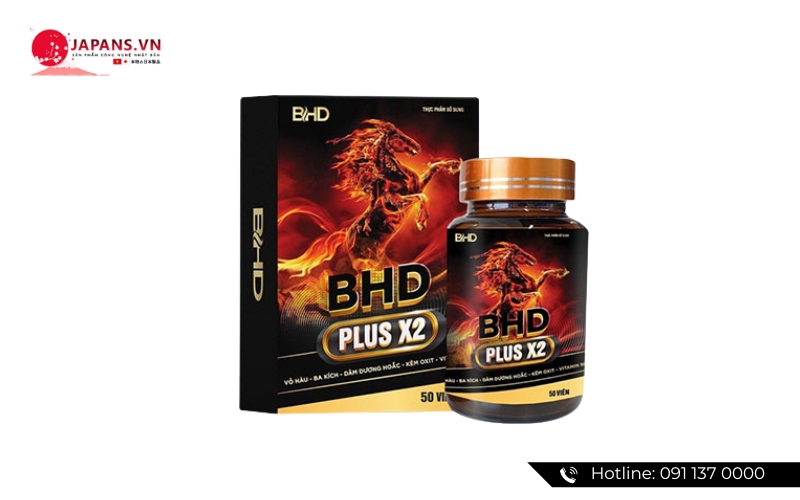 Sản phẩm hỗ trợ sinh lý nam BHD Plus X2