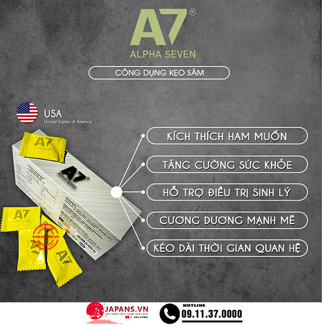 Công dụng của kẹo A7