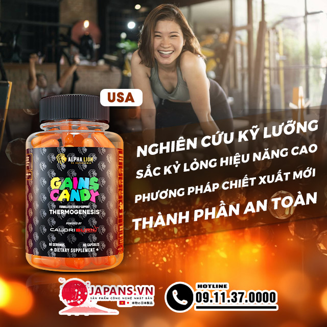 GAINS CANDY CALORIBURN Hỗ trợ đốt cháy calo giảm mỡ thừa 14 GAINS CANDY CALORIBURN giảm cân, đốt cháy mỡ thừa có tốt không?