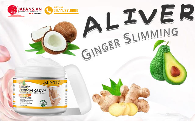 Aliver Ginger Slimming Kem Gừng Đốt Cháy Mỡ Thừa 17 Thành phần chính của Aliver Ginger Slimming