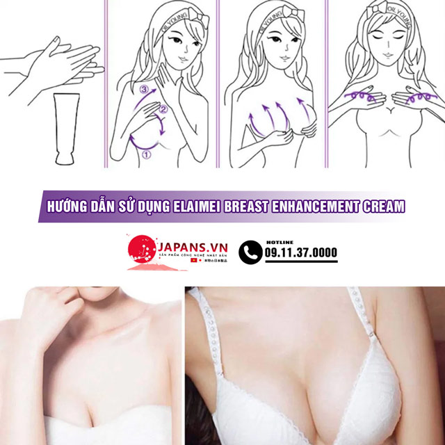 Cách sử dụng kem bôi vòng 1 Breast Enhancement Cream