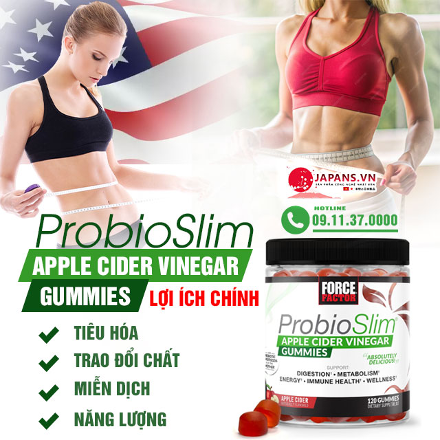probioslim apple cider vinegar gummies có tốt không