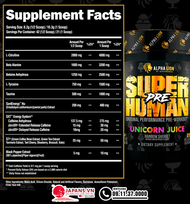 Thành phần "siêu việt" của SUPERHUMAN PRE