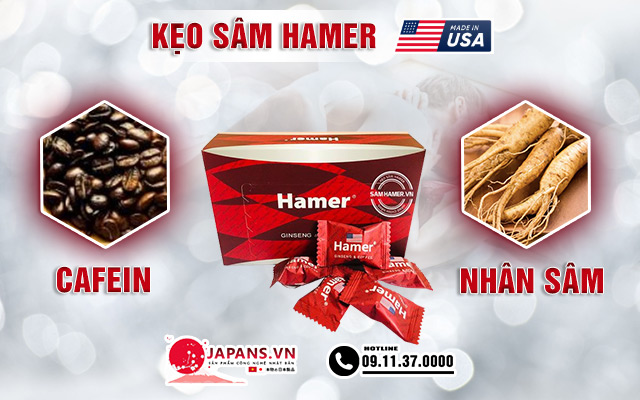Các thành phần có trong kẹo sâm Hamer