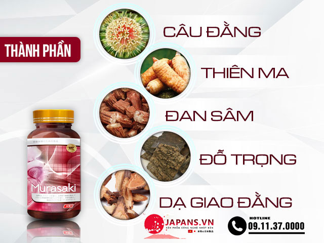 Mỡ máu Murasaki - Hỗ trợ điều trị mỡ máu và ổn định huyết áp 10 Thành phần chính của Mỡ Máu Murasaki