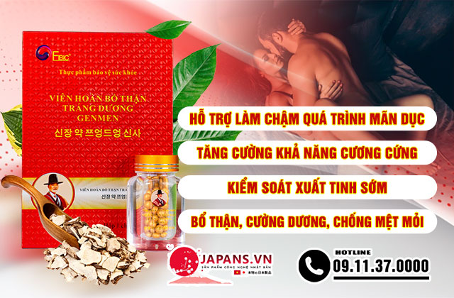 Viên hoàn bổ thận tráng dương Genmen hộp 49 viên cho nam 13 Công dụng của Viên Hoàn Bổ Thận Tráng Dương Genmen