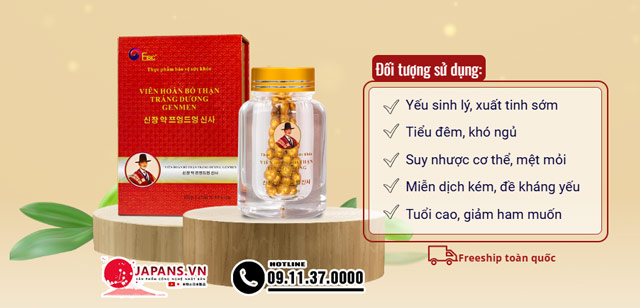 Viên hoàn bổ thận tráng dương Genmen hộp 49 viên cho nam 14 Đối tượng sử dụng