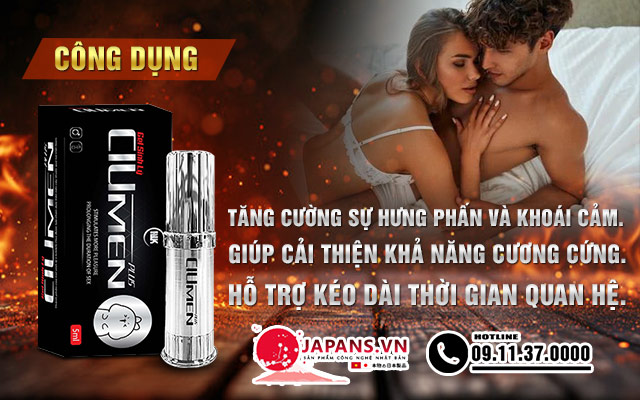 Xịt Ciumen Plus 5ml giúp kéo dài thời gian, chống xuất tinh sớm 11 Tác dụng của xịt Ciumen Plus