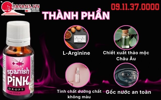Spanish Pink Drops Nước Uống Tăng Khoái Cảm Cho Cặp Đôi 13 Phân tích bảng thành phần của Spanish Pink Drops