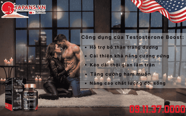 Biyode Testosterone Boost bổ thận tráng dương phái mạnh 11 Công dụng vượt trội của Testosterone Boost