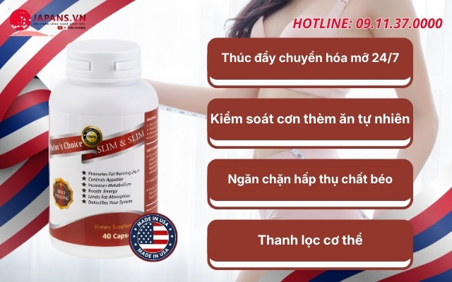 Doctor’s Choice SLIM & SLIM hỗ trợ giảm cân từ thảo dược 12 Công dụng của Doctor’s Choice SLIM & SLIM