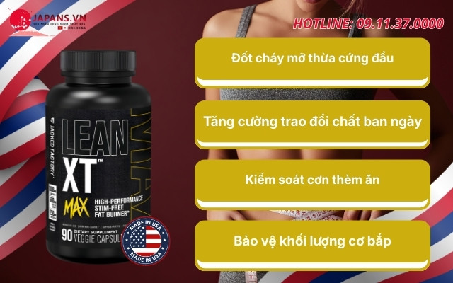 Lean XT MAX Stim-Free Fat Burner đỉnh cao đốt mỡ ban ngày 16 Công dụng của Lean XT MAX Stim-Free Fat Burner