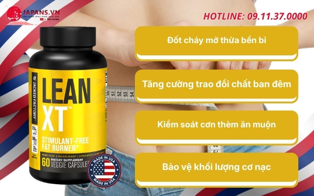 Lean-XT Non-Stim Fat Burner hỗ trợ đốt mỡ thừa ban đêm 16 Công dụng của Lean-XT Non-Stim Fat Burner