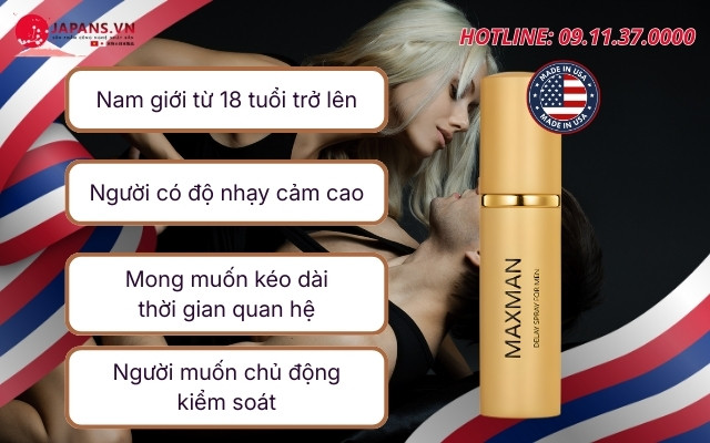 Maxman Delay Spray For Men 10ml hỗ trợ kéo dài thời gian 18 Đối tượng sử dụng Maxman Delay Spray For Men 10ml