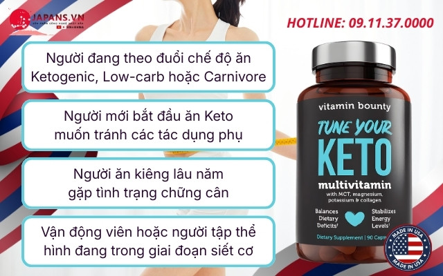Đối tượng sử dụng Tune Your Keto - Multivitamin