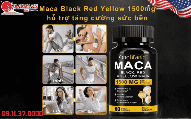 Maca Black Red Yellow 1500mg hỗ trợ tăng cường sức bền 13 Maca Black Red Yellow 1500mg là gì?