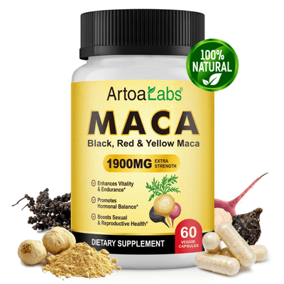 Maca Black Red Yellow 1900mg hỗ trợ tăng cường sinh lực 9 Maca Black Red Yellow 1900mg