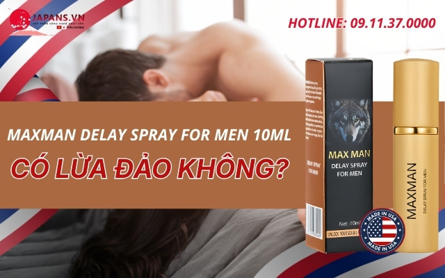 Maxman Delay Spray For Men 10ml hỗ trợ kéo dài thời gian 20 Sự thật Maxman Delay Spray For Men 10ml lừa đảo?