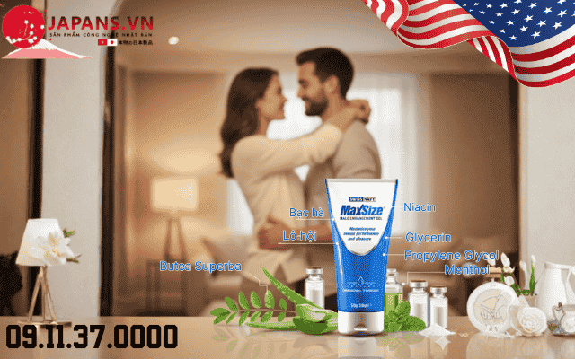 Swiss Navy MAX Size Cream gel tăng kích thước cho phái mạnh 12 Thành phần thiên nhiên trong Swiss Navy MAX Size Cream