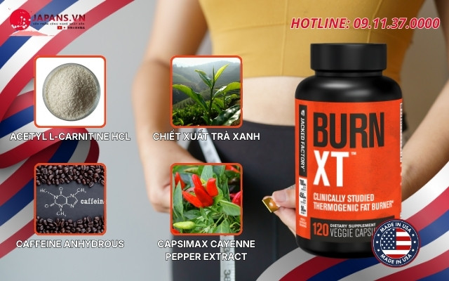 Viên uống Burn XT hỗ trợ đốt mỡ thừa hiệu quả từ Mỹ 15 Thành phần có trong Burn XT