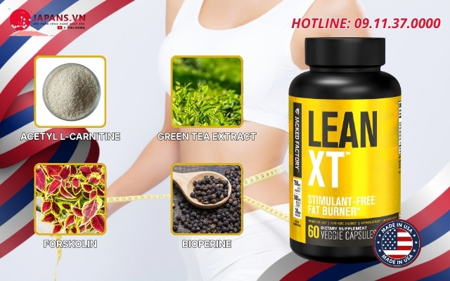 Lean-XT Non-Stim Fat Burner hỗ trợ đốt mỡ thừa ban đêm 15 Thành phần có trong Lean-XT Non-Stim Fat Burner