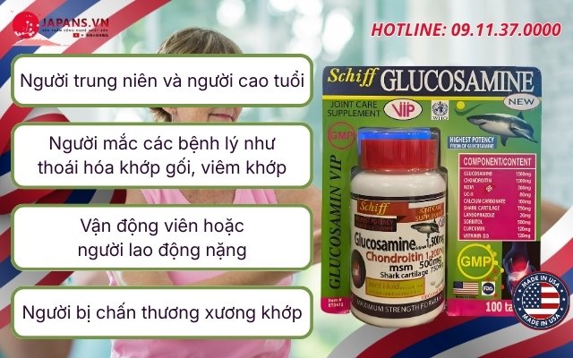 Glucosamin Schiff 1500Mg 100 viên hỗ trợ xương khớp khỏe mạnh 15 Đối tượng sử dụng Glucosamin Schiff 1500Mg 100 viên