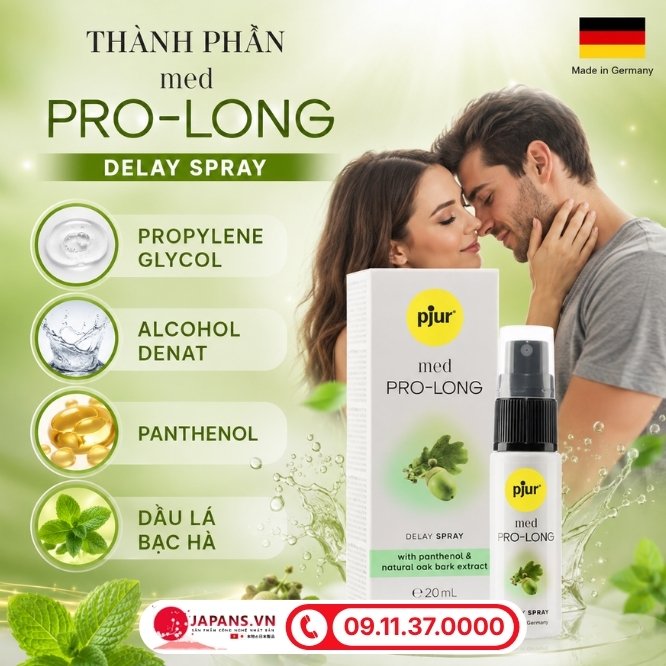 Thành phần của med PRO-LONG Delay Spray