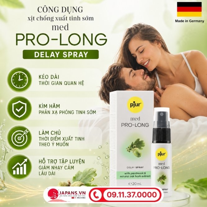 Công dụng xịt chống xuất tinh sớm med PRO-LONG Delay Spray