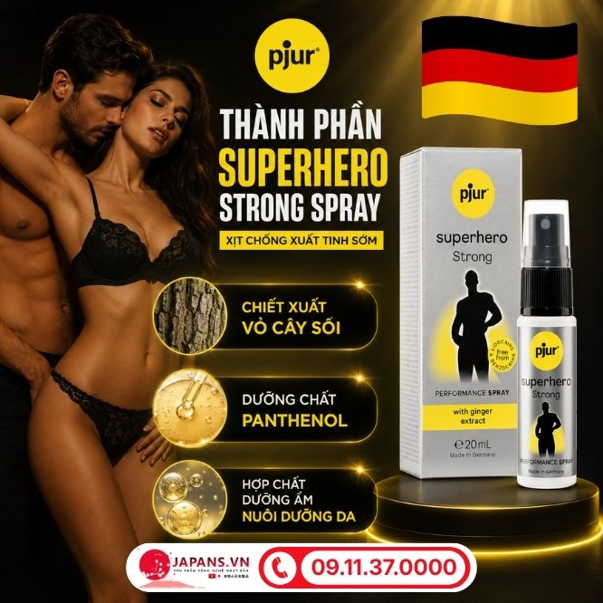 Khám phá thành phần của Superhero Strong Spray 20ml